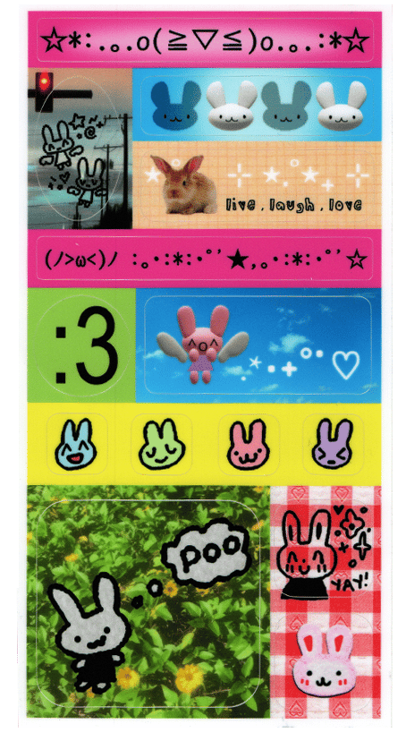 sticker sheet filled with laughs and love