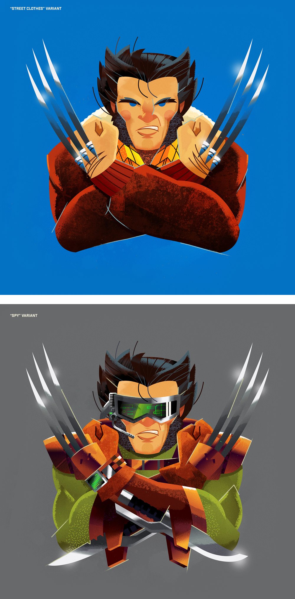 Portrait of Wolverine (Street Clothes & Spy Variants)