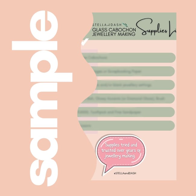 Glass Cabochon Jewellery Making Instructions