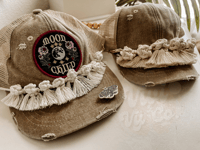 Image 1 of Custom Macrame Distressed Hat