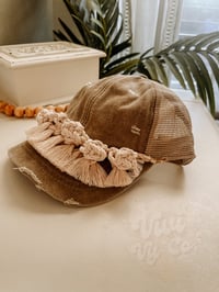 Image 3 of Custom Macrame Distressed Hat