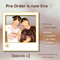 PRE ORDER Taekook v2 Polaroid Enamel Pin