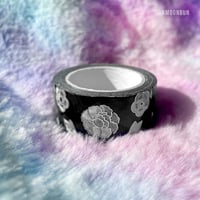 Image 1 of Floral AGUST D BTS KPOP themed washi tape | journal | planer |  scrapbook | silver  foil