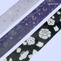 Image 2 of Floral AGUST D BTS KPOP themed washi tape | journal | planer |  scrapbook | silver  foil