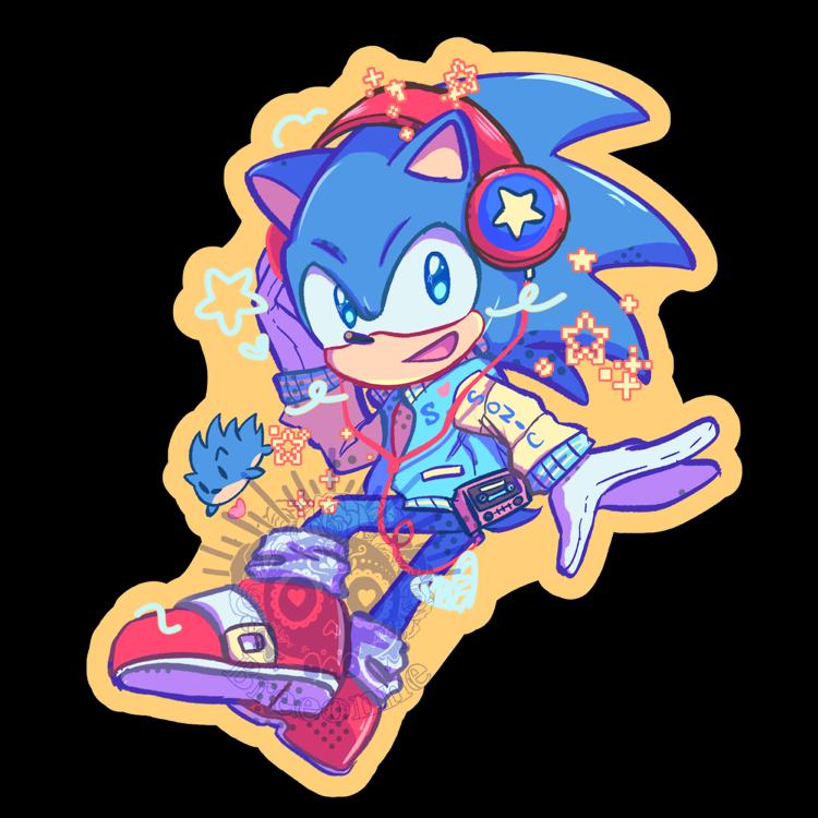 Image of Sonic Glitter Sticker