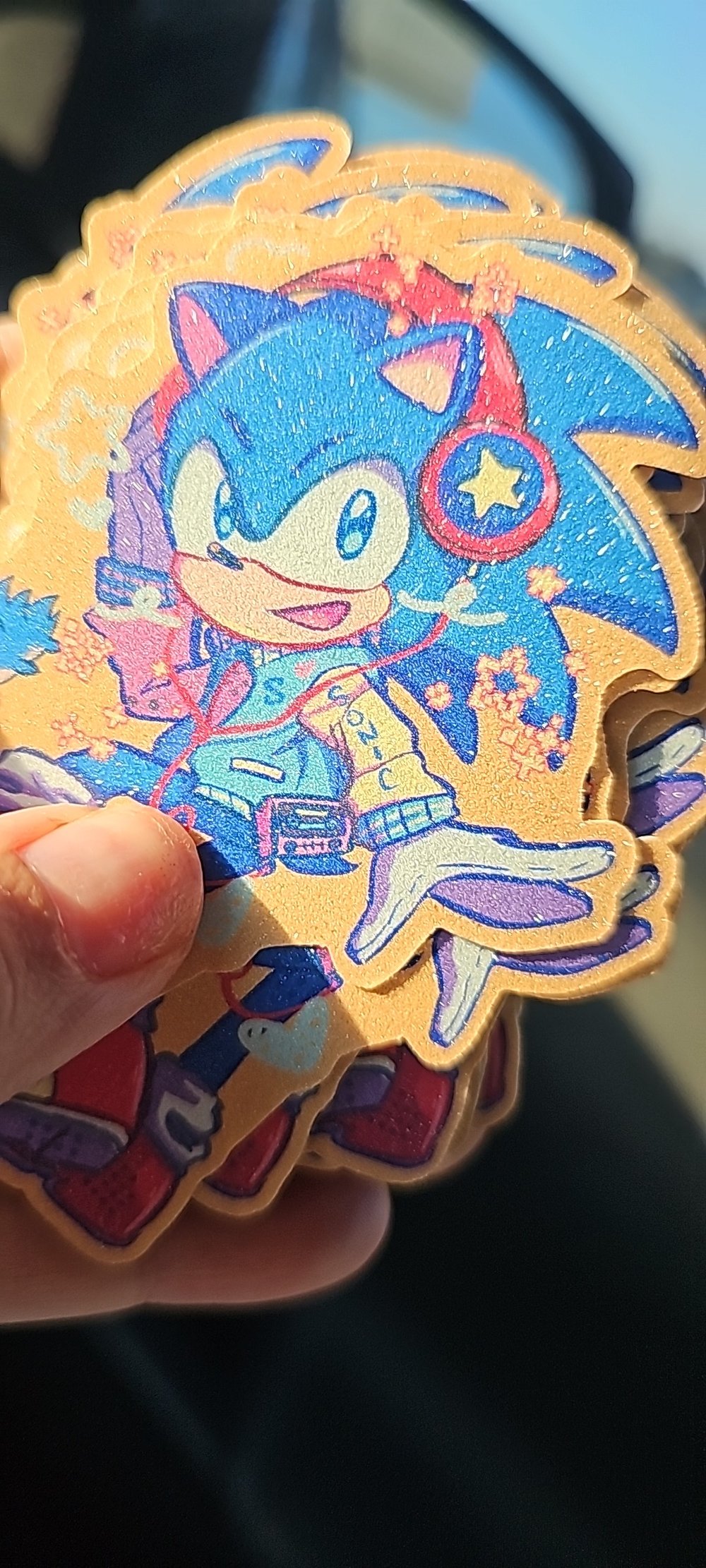 Image of Sonic Glitter Sticker