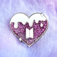 KPOP BTS enamel pin | purple heart | filler