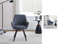 Naples Swivel Dining Chair - Dark Grey (Pair of 2)