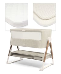 Image 1 of Mamas & Papas Lua Crib & Sheet Bundle - Fawn / Oatmeal - SAVE £24 NOW