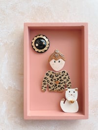 Image 5 of Le mimi chat, broche en cuir