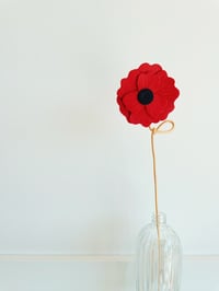 Image 2 of Le coquelicot - fleur de peau à la tige