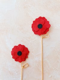 Image 1 of Le coquelicot - fleur de peau à la tige