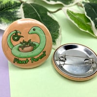 Image 1 of Cute Plant Parent Button, Cute Snake Button