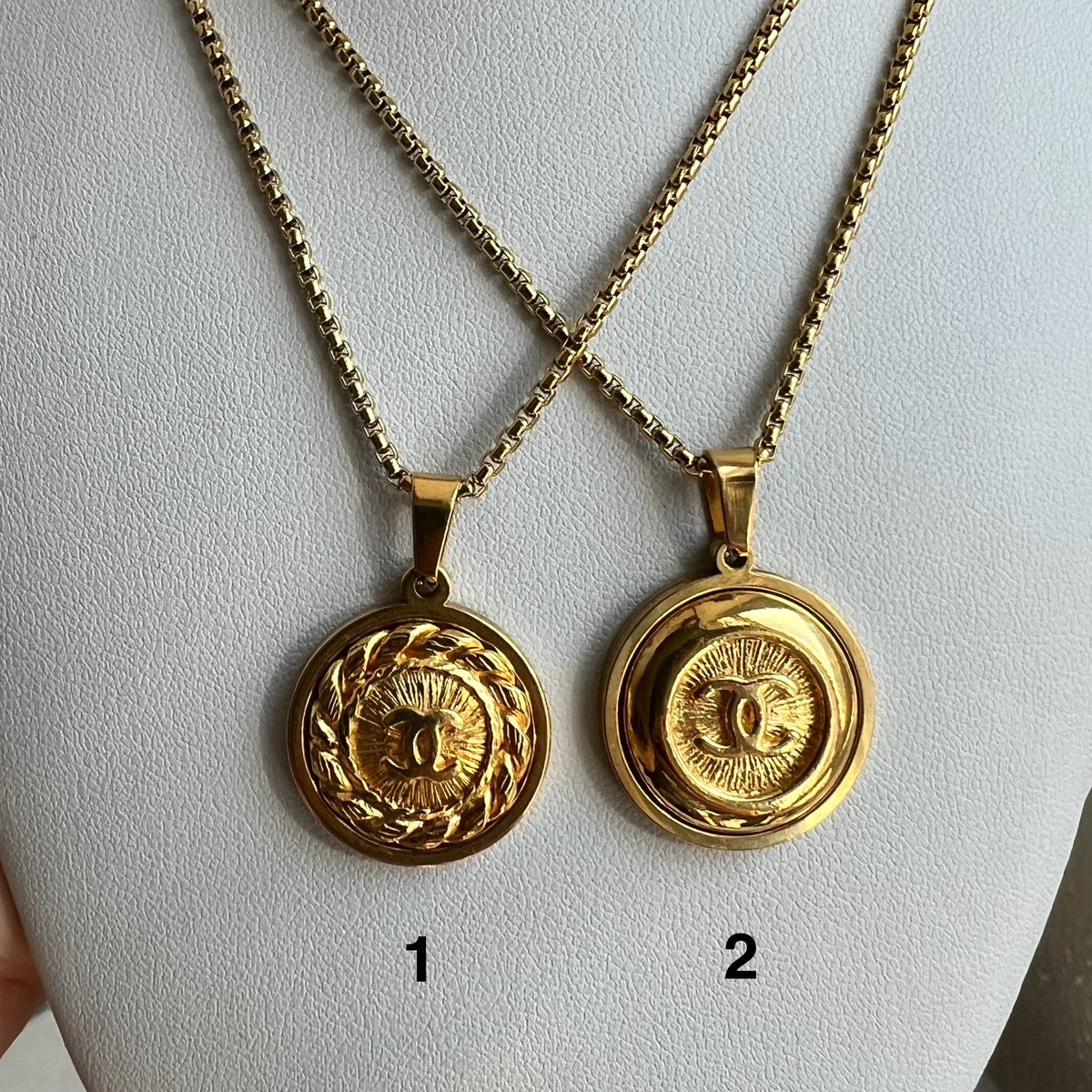 Image of Vintage reworked CC button pendants