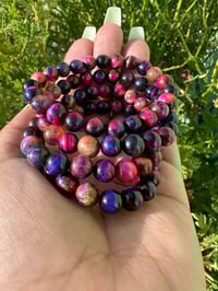 Image 1 of Pink Galaxy Tiger Eye