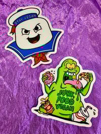 Image 2 of Stay Vegan marshmallow sticker 