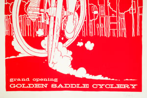 Image of Golden Saddle Cyclery Grand Opening Poster!