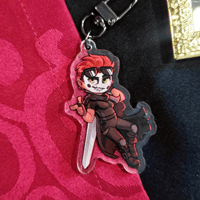 Image 3 of THE LOCKED TOMB keychain | Harrowhark, Gideon, Ianthe