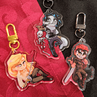 Image 1 of THE LOCKED TOMB keychain | Harrowhark, Gideon, Ianthe