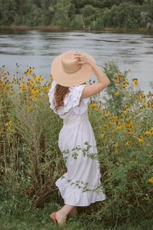 Image of JOLÁN Lilac Cotton Dress