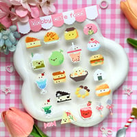 Image 1 of Sticker Sheet Blobby Cafe Food 