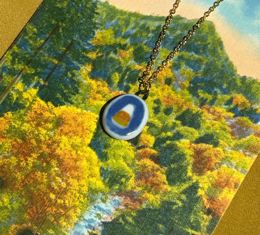 Image of Porcelain Candy Corn Pendant