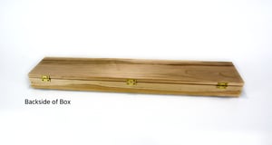 Image of Wooden Maple Backscratcher Box with hinged lid, Keepsake box for one of our Back Scratchers