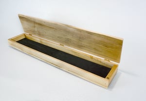 Image of Wooden Maple Backscratcher Box with hinged lid, Keepsake box for one of our Back Scratchers