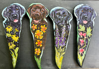 Image 2 of Chocolate  Pansy Lab Garden Fairy Folk Art