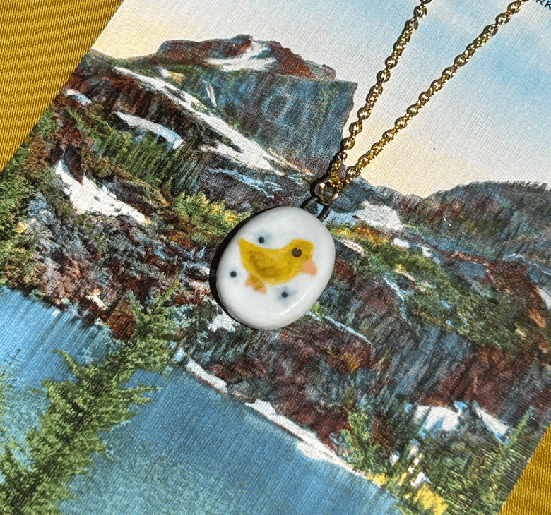 Image of Porcelain Little Ducking Pendant