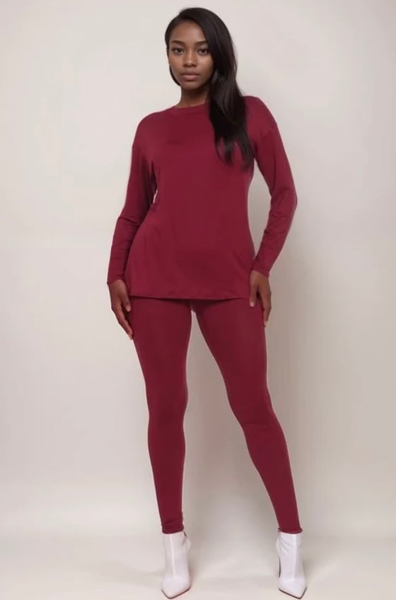 Image of Taye 2 Piece Set (burgundy) 