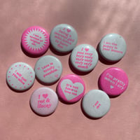 Image 1 of *limited edition* pink celebration buttons