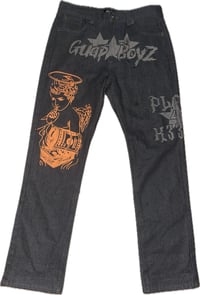 Image 1 of Guapboyz pants - Gray with orange Cupid 