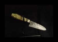 Image 1 of 130 mm San-mai ajikiri/petty knife (casket-handle)