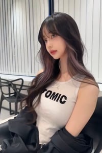 Image 1 of  ATOMIC TANK TOP BLACK & WHITE 🖤💭🐚