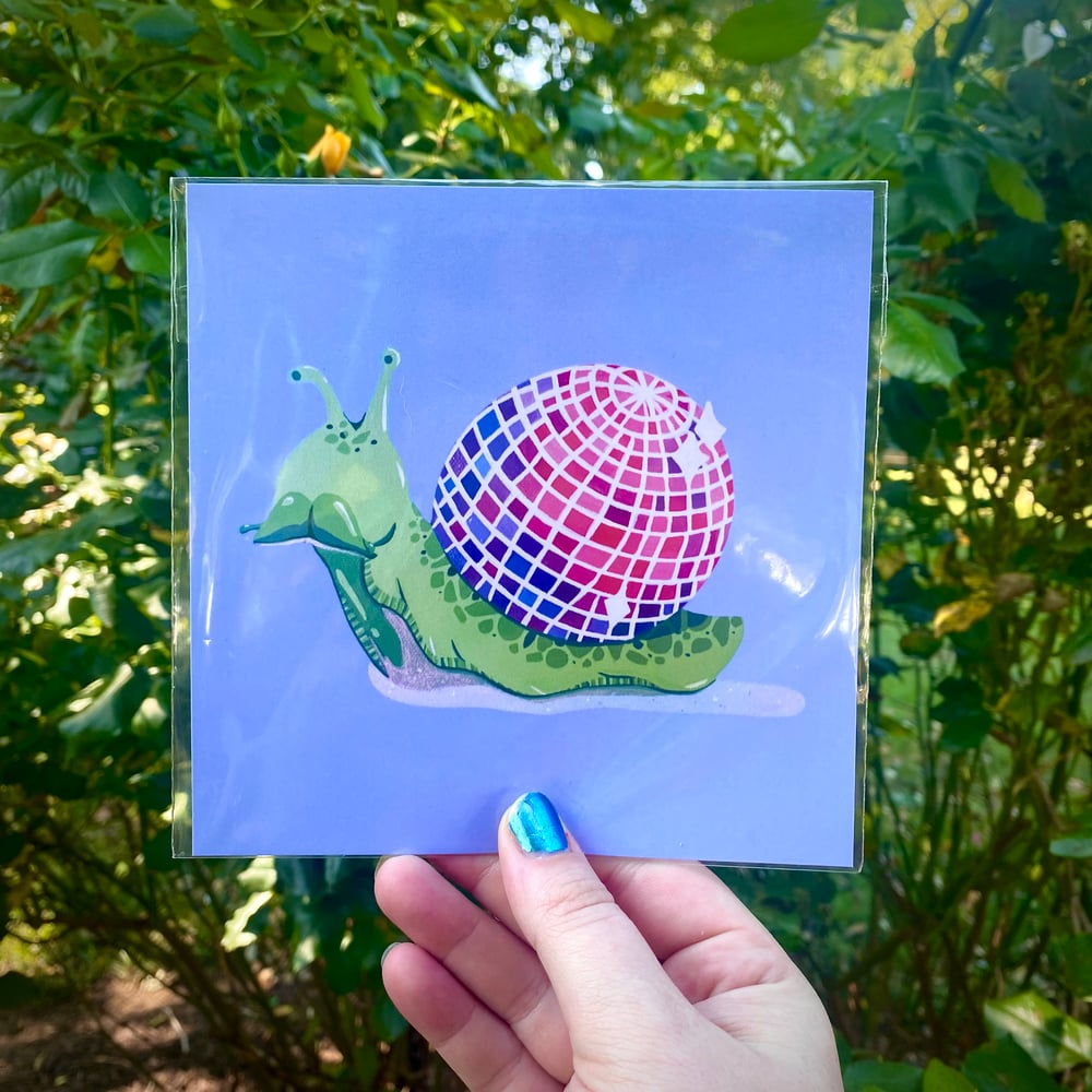 Image of 'Disco Snail' - 6 inch print