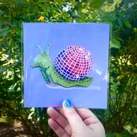 Image 1 of 'Disco Snail' - 6 inch print