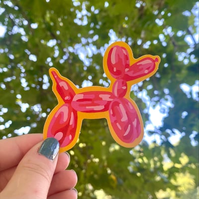 Image of 'Joy' Balloon Dog Stickers