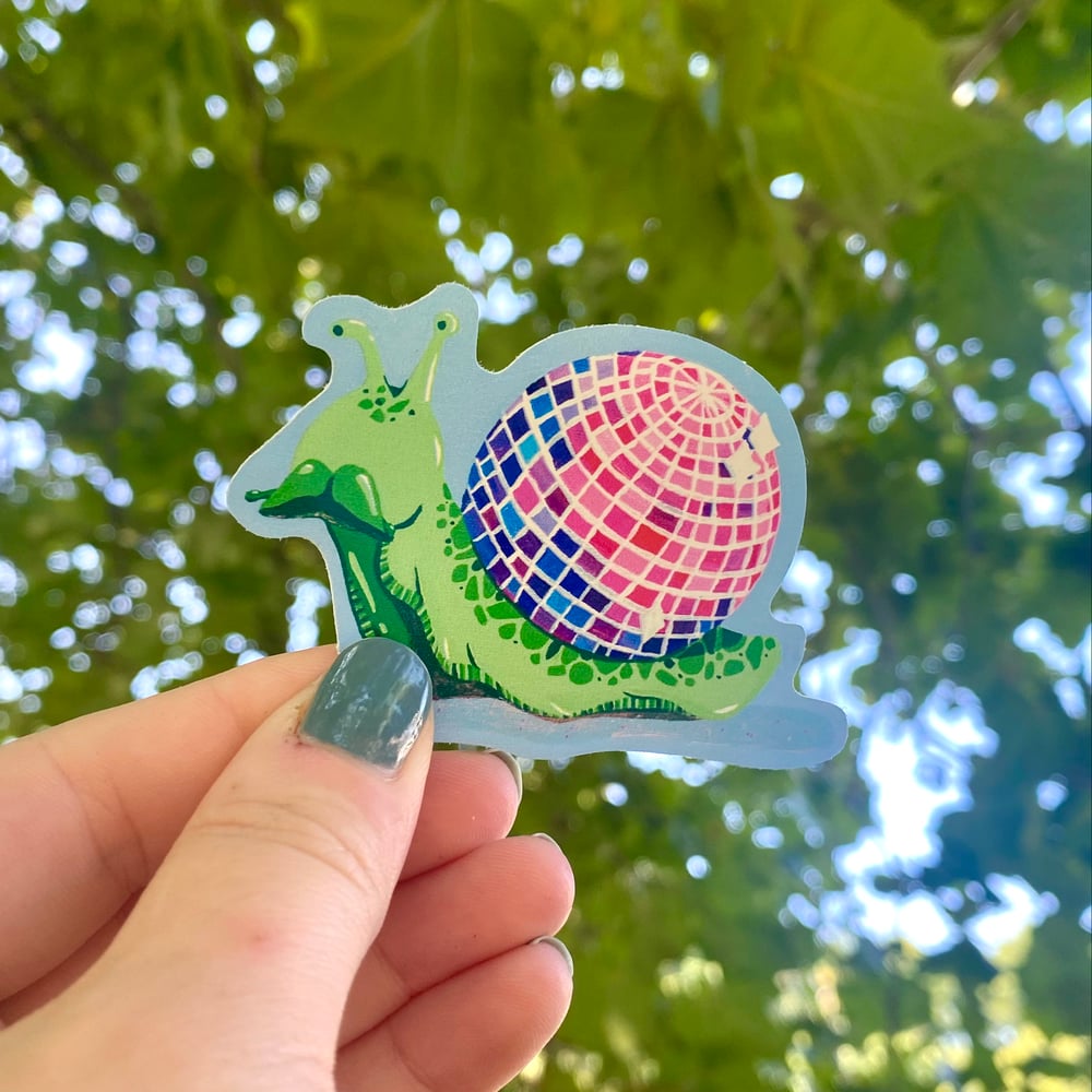 Image of 'Disco Snail' sticker