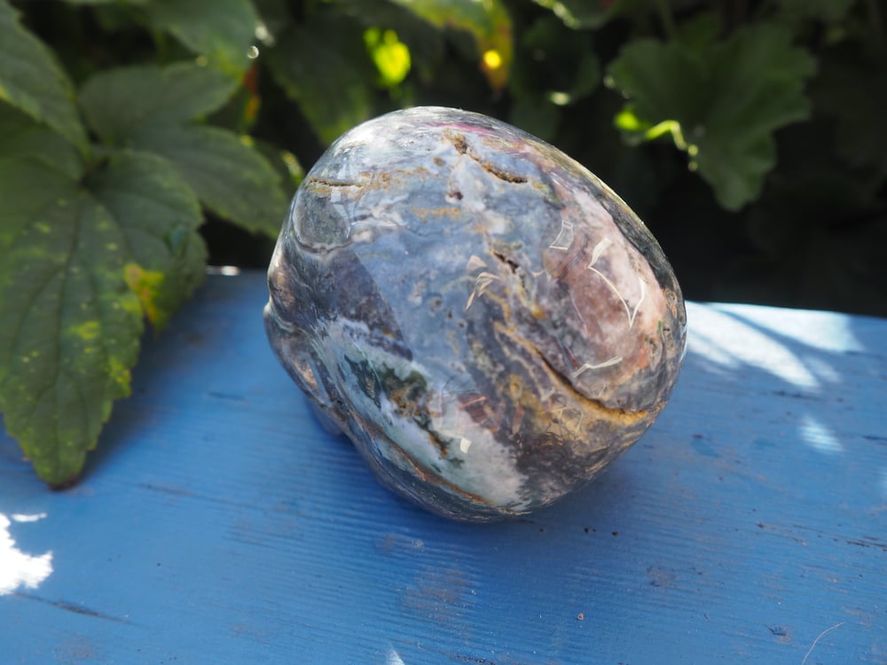 Image of Ocean Jasper Skull 303g