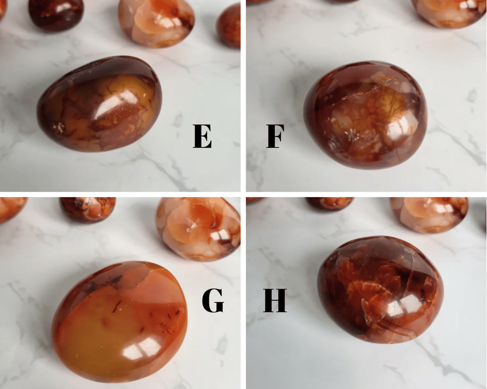 Image of Carnelian Palm Stones Pebble Stones