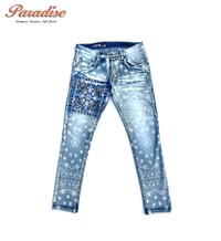 Image 1 of Copper Rivet Jean's Paisley Embroidery's (Size 32x32)
