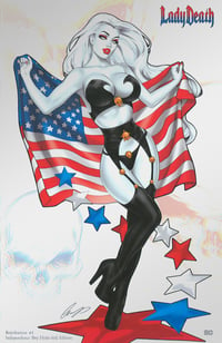 Image 1 of Lady Death 4th of July (2024) Holo Foil LE to 2