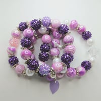 Image 2 of 10 PIECE WHOLESALE BEAUTIFUL ACRYLIC BRACELETS