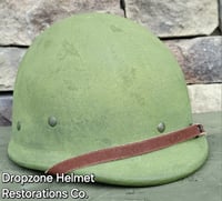 Image 4 of (A) WWII Repro Hawley M-1 Helmet Liner. Rayon Webbing & sweatband. (Nickel Hardware)