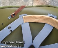 Image 9 of (A) WWII Repro Hawley M-1 Helmet Liner. Rayon Webbing & sweatband. (Nickel Hardware)