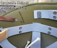 Image 7 of (A) WWII Repro Hawley M-1 Helmet Liner. Rayon Webbing & sweatband. (Nickel Hardware)