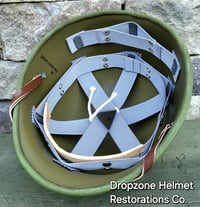 Image 1 of (A) WWII Repro Hawley M-1 Helmet Liner. Rayon Webbing & sweatband. (Nickel Hardware)