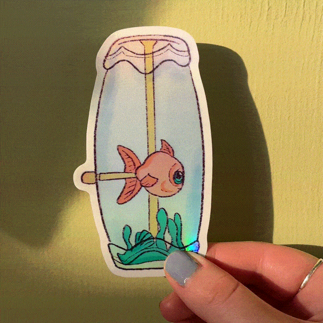 holo- graphic littlest pet shop fish sticker