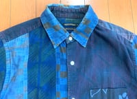 Image 2 of Sunny Sports indigo dyed patchwork shirt, made in Japan, size S